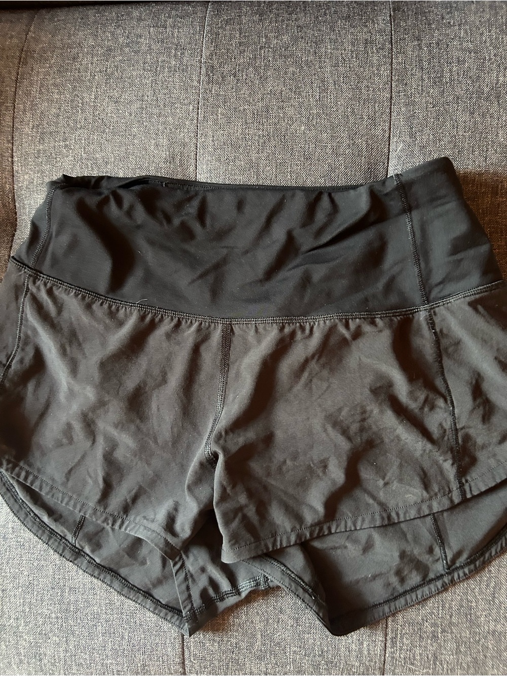 Lulu Women's Black Active Shorts with High Waist